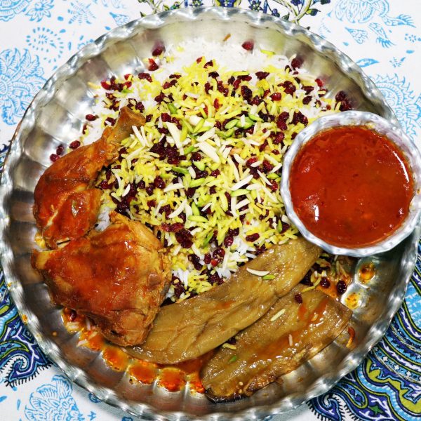 زرشک پلو با مرغ