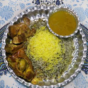 باقالی پلو با گوشت بره