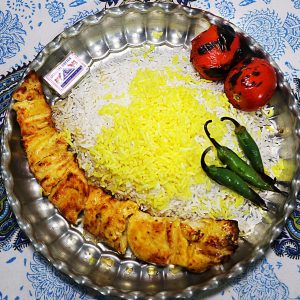 چلو جوجه برگی
