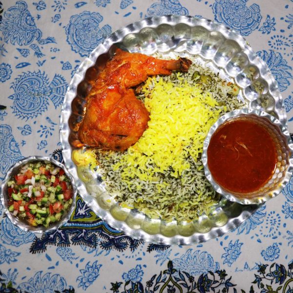 باقالی پلو با مرغ