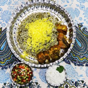 باقالی پلو با گوشت گوساله