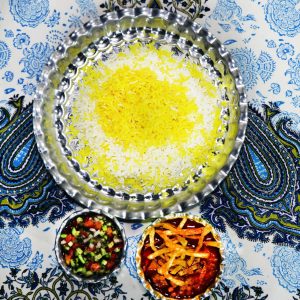 چلوخورشت قیمه سیب زمینی